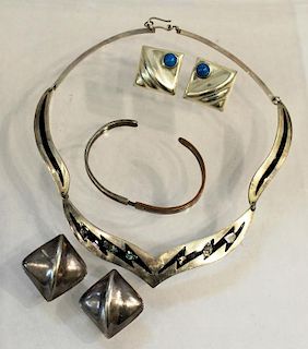4 Vintage Mexican Sterling Jewelry Articles