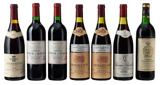 Seven Bottles Assorted French Red Wines