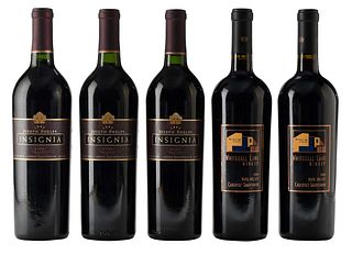 Five Bottles Joseph Phelps Vineyards Insignia and Whitehall Lane Winery