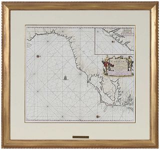 Johannes Van Keulen - Map of the Carolina Coast