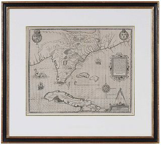 Jacques Le Moyne - 16th Century Map of Florida and the Southeast