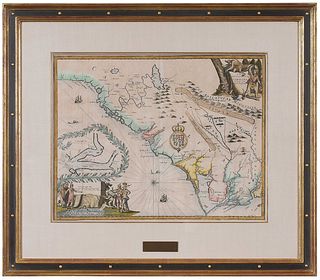 John Ogilby - "Lords Proprietors" Map of Carolina, 1673