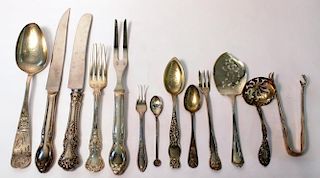 13 Assorted Silver Serving Pieces
