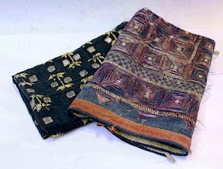 2 Hand-loomed Indian Textiles