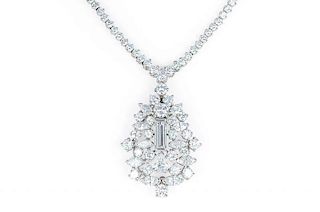 A Platinum and Diamond Necklace