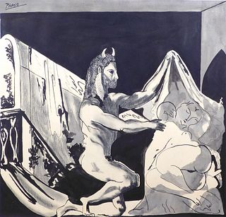 Pablo Picasso, Style of: Faun Unveiling a Woman (Faune devoilant une femme)