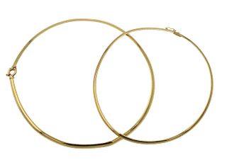 Two 14 Karat Yellow Gold Choker Style Necklaces
