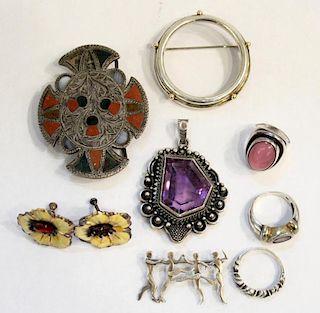 8 Vintage Silver Jewelry Articles