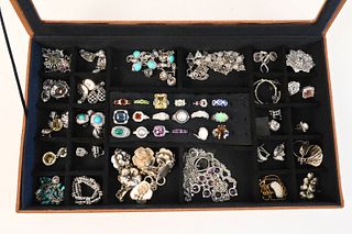 Tray Lot of Silver Jewelry