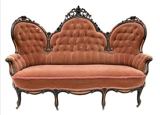 Victorian High Back Upholstered Sofa