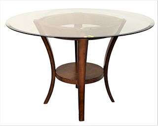 Contemporary Round Glass Top Table