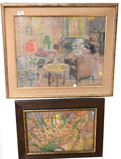 Three Piece Lot of Framed Abstract Artworks