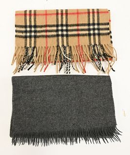 Two Wool and Cashmere Burberry Scarves