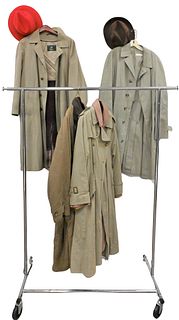 Six Piece Group of Four Mens Trench Coats