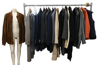 Full Rack of Men's Jackets, Vests and Suit Jackets