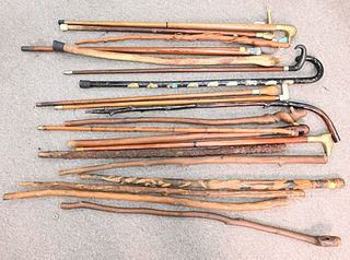 Collection of 19 Various Canes