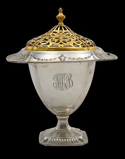 Sterling Silver Urn with Articulated Top