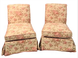 A Pair of Oversized Slipper Chairs