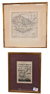 Group of Three Framed Maps