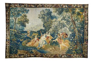 17th Century European Tapestry, 9’4” x 14’10” (2.84 x 4.52 M)