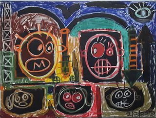 Jean-Michel Basquiat, (1960-1988), Family Portrait