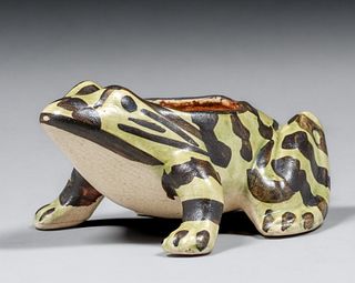 Arts & Crafts Period Ceramic Frog c1920s