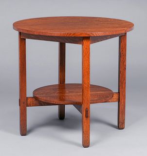 Stickley Brothers 28"d Lamp Table c1910