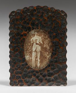 Small Hammered Copper Picture Frame c1910