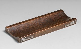 Heintz - SMACO #104 Sterling on Bronze Pen Tray c1919-1920