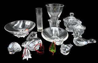 Large Lot of Baccarat and Steuben Glass