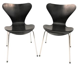 Pair of Arne Jacobsen for Fritz Hansen Side Chairs