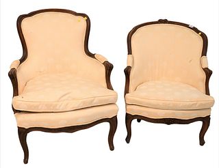 Two Louis XV Style Bergeres