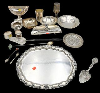 Tray Lot of Continental Silver