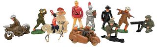 Four Box Lots of Lead Toy Soldiers and Figurines