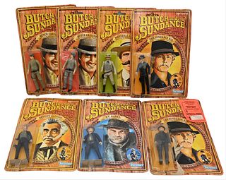 Seven Piece 1979 Butch and Sundance Action Figure Grouping