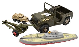 Large Grouping of Military Automobile Toys and Action Figures