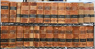 Approximately 50 Leatherbound "American and English Annotated Cases" Law Books