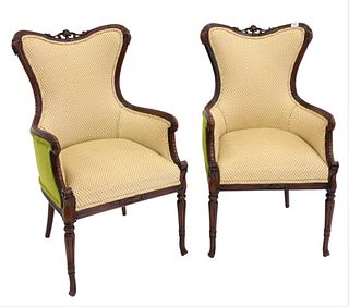 A Pair of Upholstered Sitting Chairs