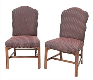 A Pair of Southwood Chippendale Style Upholstered Side Chairs