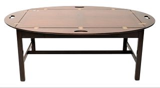 Kittinger Buffalo Mahogany Butlers Tray-Top Coffee Table