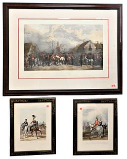 Sporting Lot of Framed Lithographs and Prints