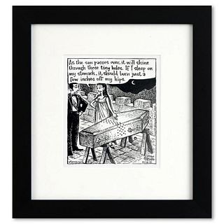 Bizarro, "Vampire Hips" is a Framed Original Pen & Ink Drawing by Dan Piraro, Hand Signed with Letter of Authenticity.