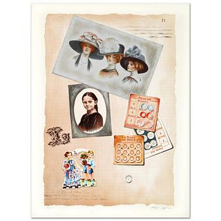 "Family Album II" Limited Edition Lithograph by Arie Azene, Numbered and Hand Signed with Certificate of Authenticity.