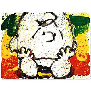 "Call Waiting" Limited Edition Hand Pulled Original Lithograph by Renowned Charles Schulz Protege, Tom Everhart. Numbered and Hand Signed by the Artis