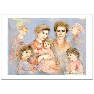 "Michael's Family" Limited Edition Lithograph (36" x 26") by Edna Hibel (1917-2014), Numbered and Hand Signed with Certificate of Authenticity.