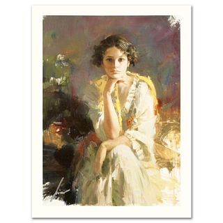 Pino (1939-2010) "Yellow Shawl" Limited Edition Giclee. Numbered and Hand Signed; Certificate of Authenticity.
