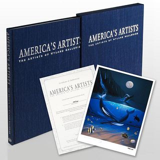 "America's Artists: The Artists of Wyland Galleries" (2004) Limited Edition Collector's Fine Art Book by World-Renowned Artist Wyland. With Numbered V