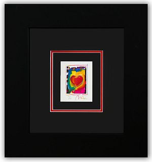 Peter Max- Original Lithograph "Heart Series"