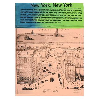 Ringo Daniel Funes (Protege of Andy Warhol's Apprentice, Steve Kaufman), "New York, New York" One-of-a-Kind Mixed Media on Canvas, Hand Signed with Ce