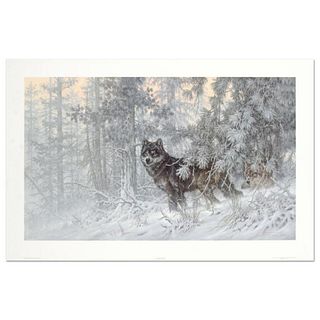 Larry Fanning (1938-2014), "Phantom of the North - Wolf" Limited Edition Lithograph, Numbered and Hand Signed with Letter of Authenticity.